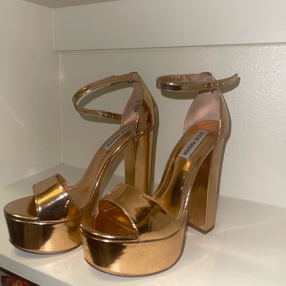 Steve Madden Gonzo Heels in Rose Gold